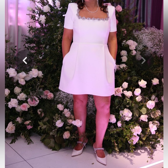 NADINE MERABI Kimberly White Embellished Dress - Picture 3 of 3